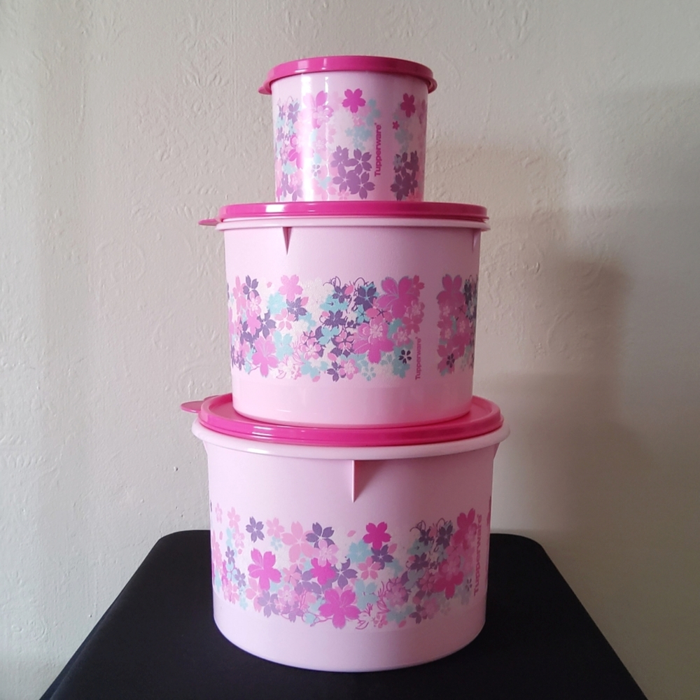 Tupperware Blossom Flower Canstier Containers